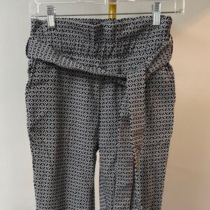 Chocolate Black and White Patterned Women's Trousers EUC S